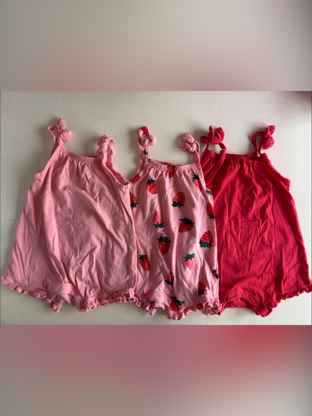 3 Old Navy rompers 12-18 months
